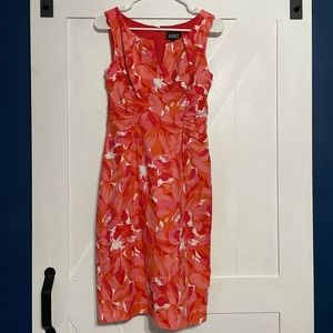 Adrianna Papell Fitted Knee-Length Dress